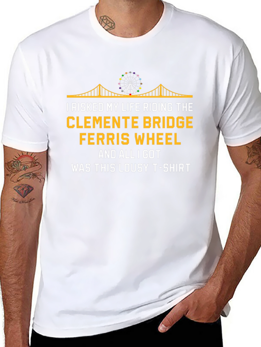 Funny Clemente Bridge Ferris Wheel T-Shirt