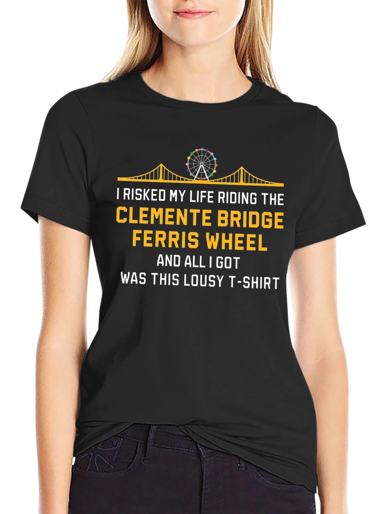 Funny Clemente Bridge Ferris Wheel T-Shirt