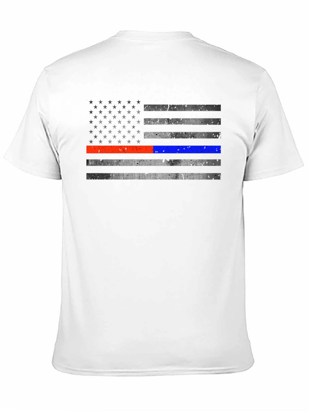 Distressed American Flag Line T-Shirt