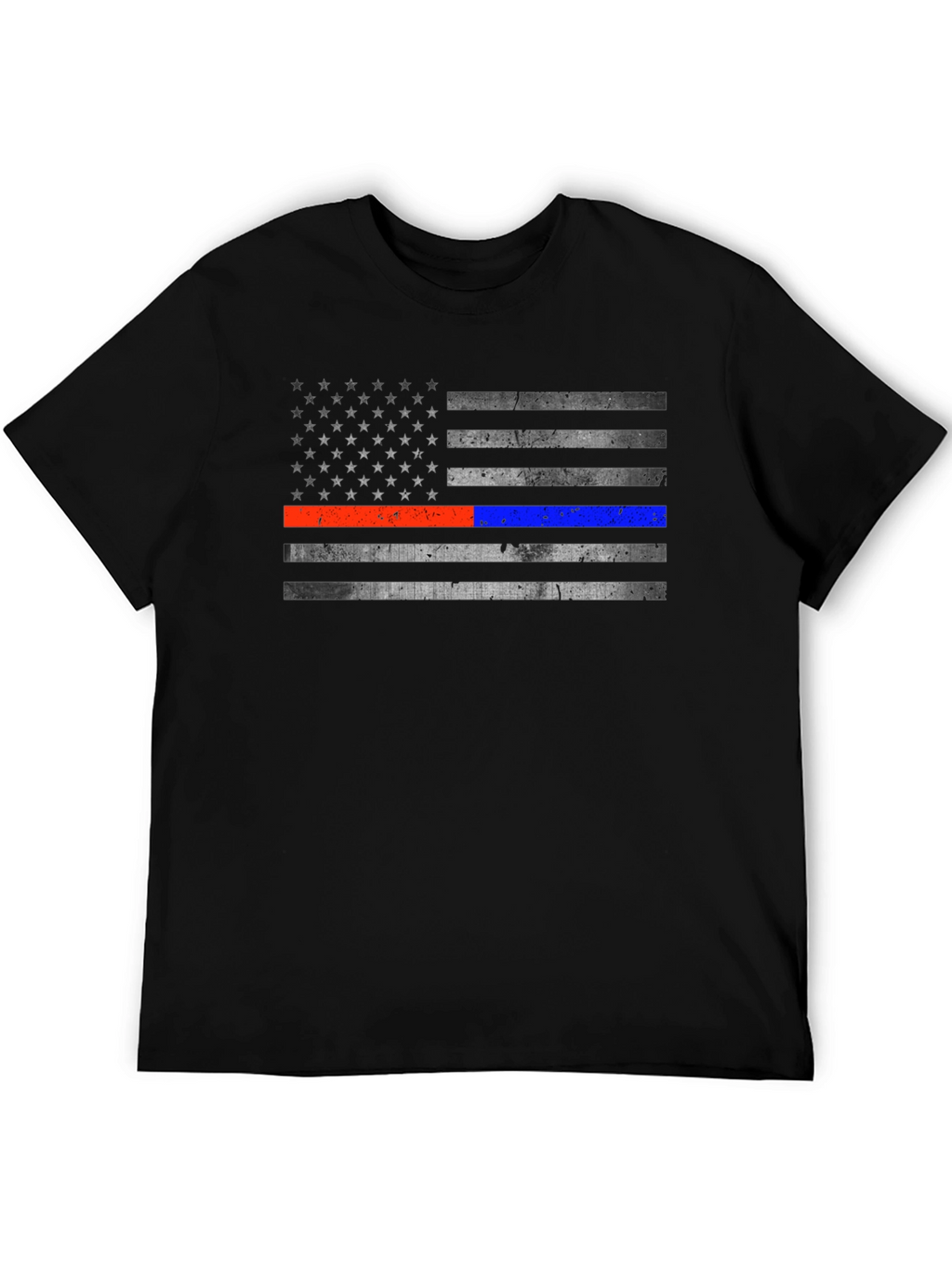Distressed American Flag Line T-Shirt