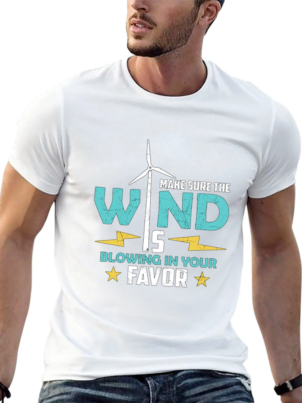 Wind Turbine T-Shirt: Blow in Your Favor