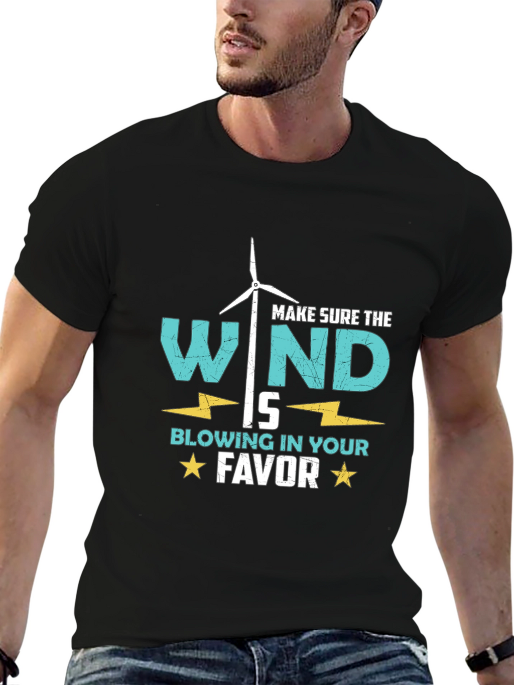 Wind Turbine T-Shirt: Blow in Your Favor