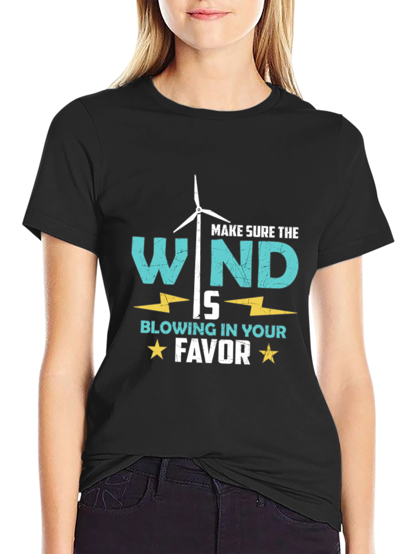 Wind Turbine T-Shirt: Blow in Your Favor