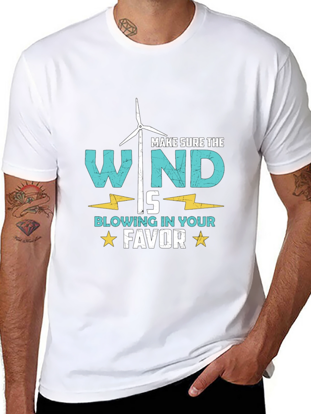 Wind Turbine T-Shirt: Blow in Your Favor