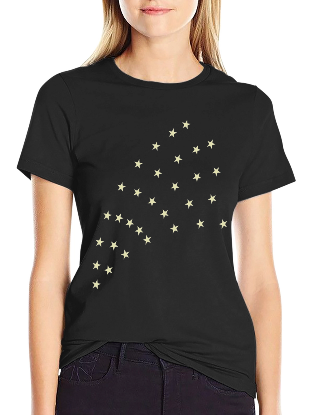 Star Constellation Graphic Tee - Black