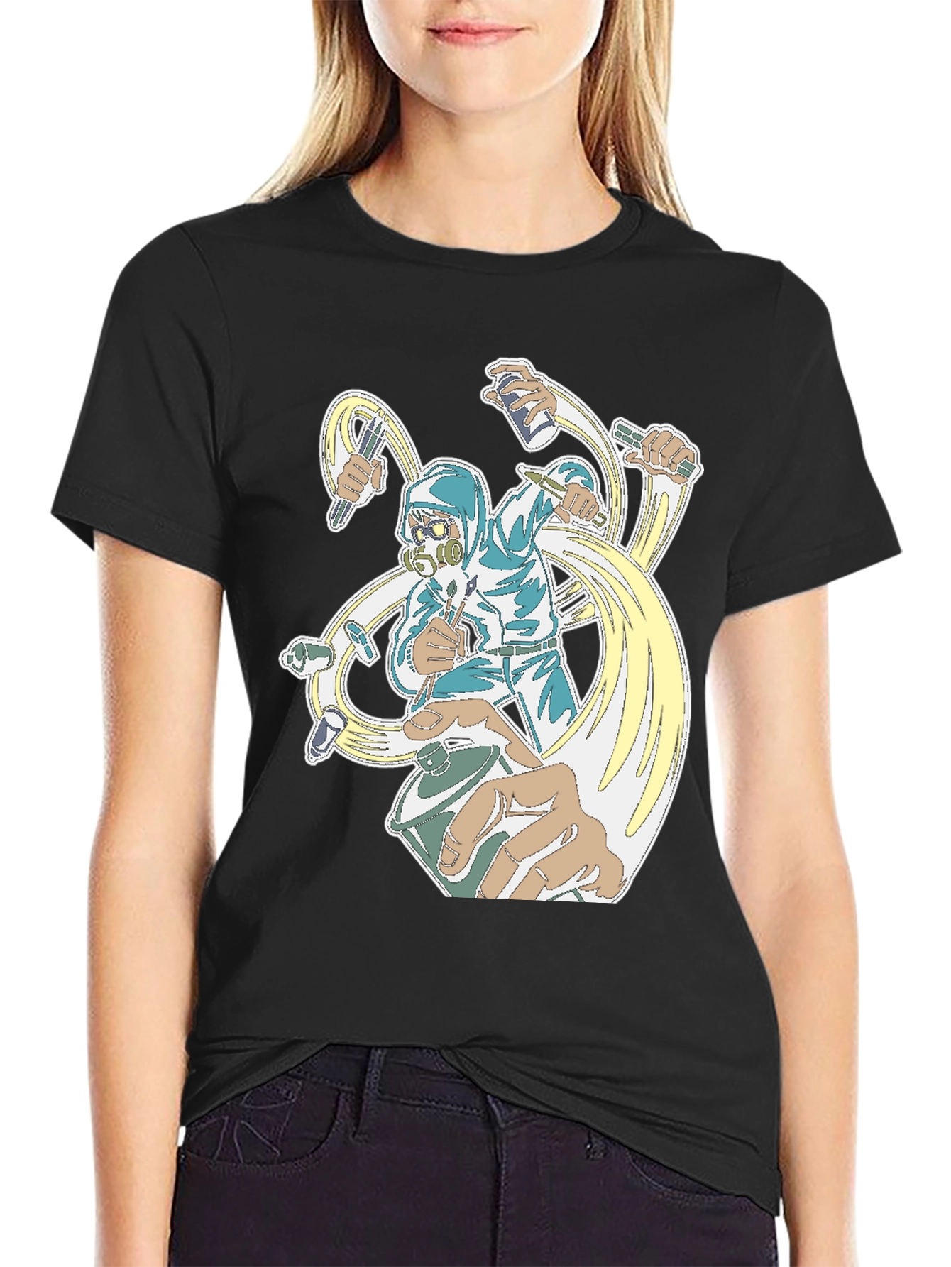 Graffiti Artist Black T-Shirt