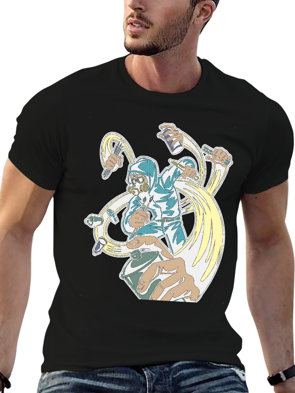 Graffiti Artist Black T-Shirt
