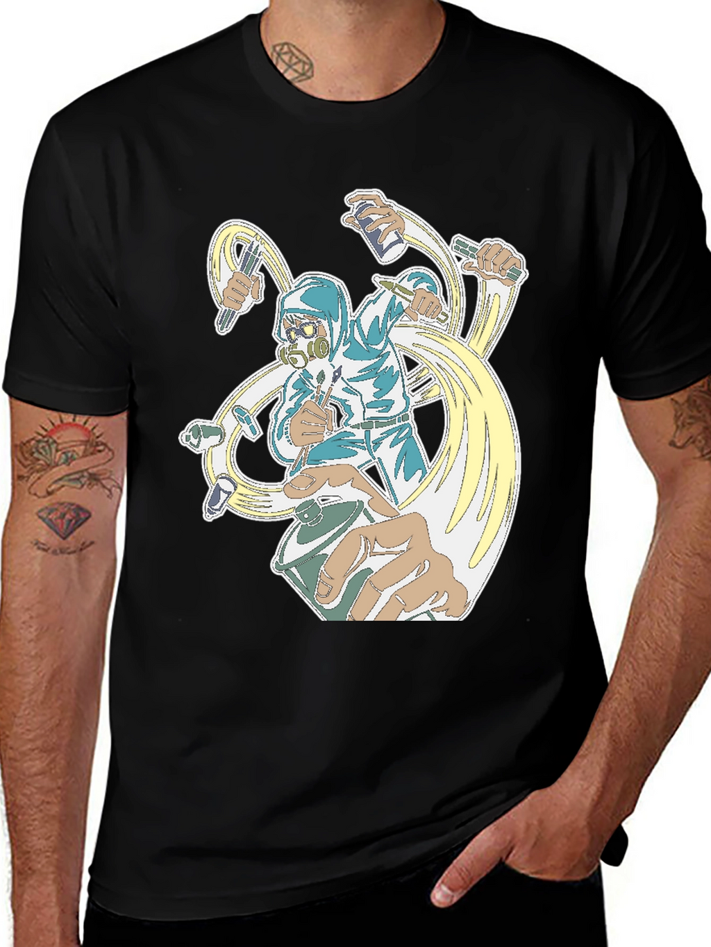 Graffiti Artist Black T-Shirt