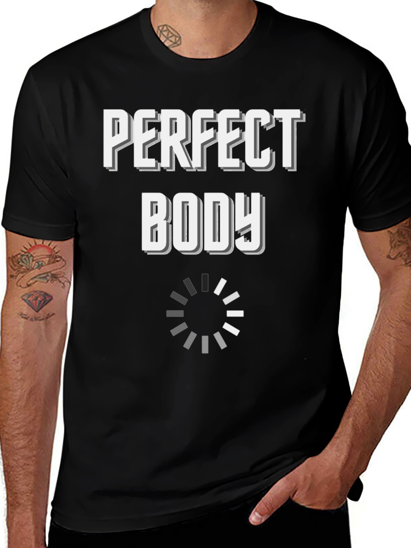 Perfect Body Loading Funny Graphic T-Shirt