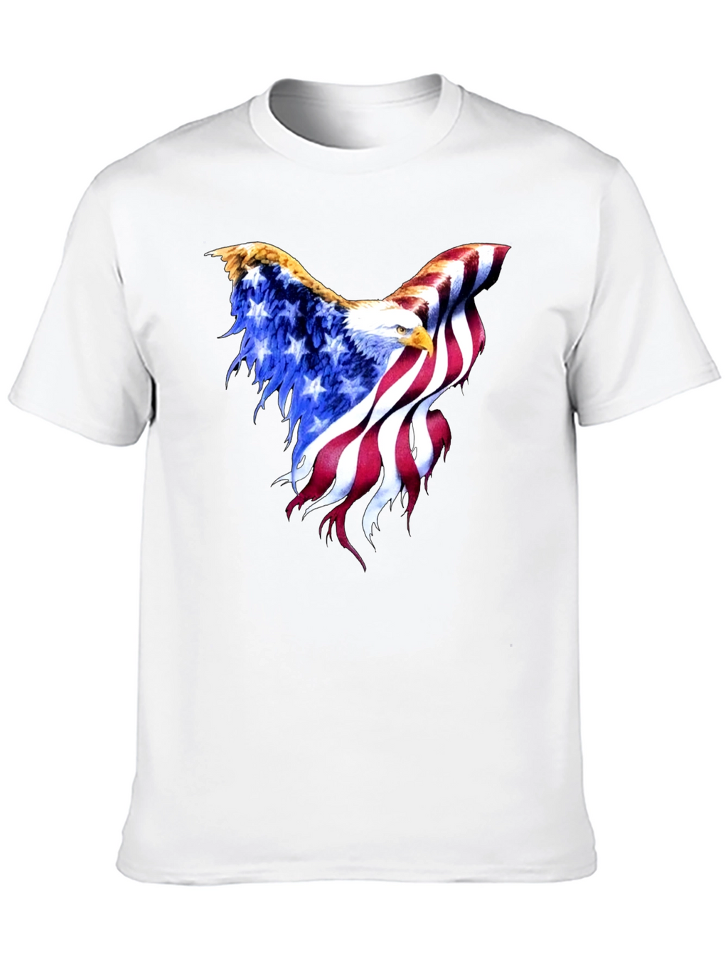 American Flag Eagle Black T-Shirt