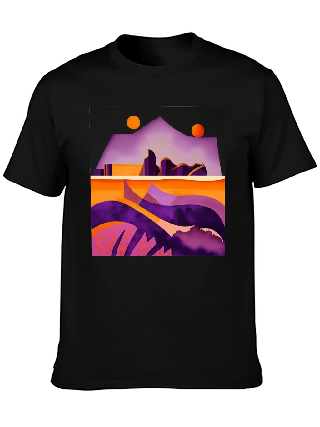 Abstract Geometric Landscape T-Shirt