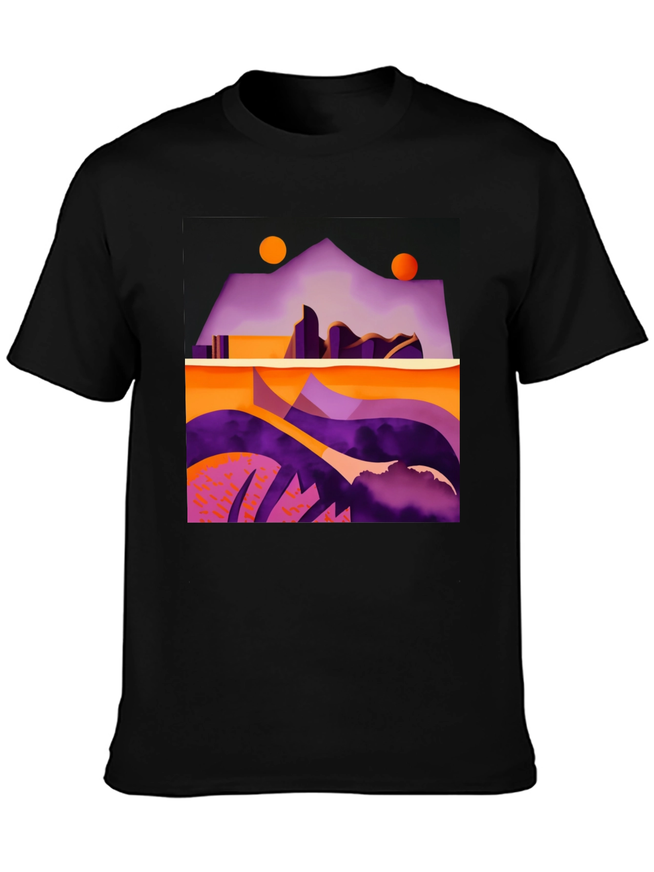 Abstract Geometric Landscape T-Shirt