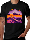 Abstract Geometric Landscape T-Shirt
