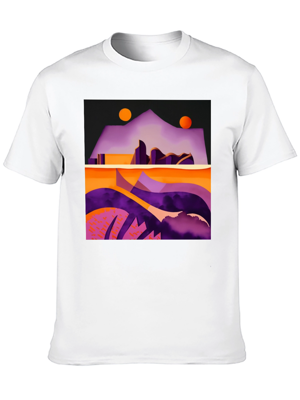 Abstract Geometric Landscape T-Shirt