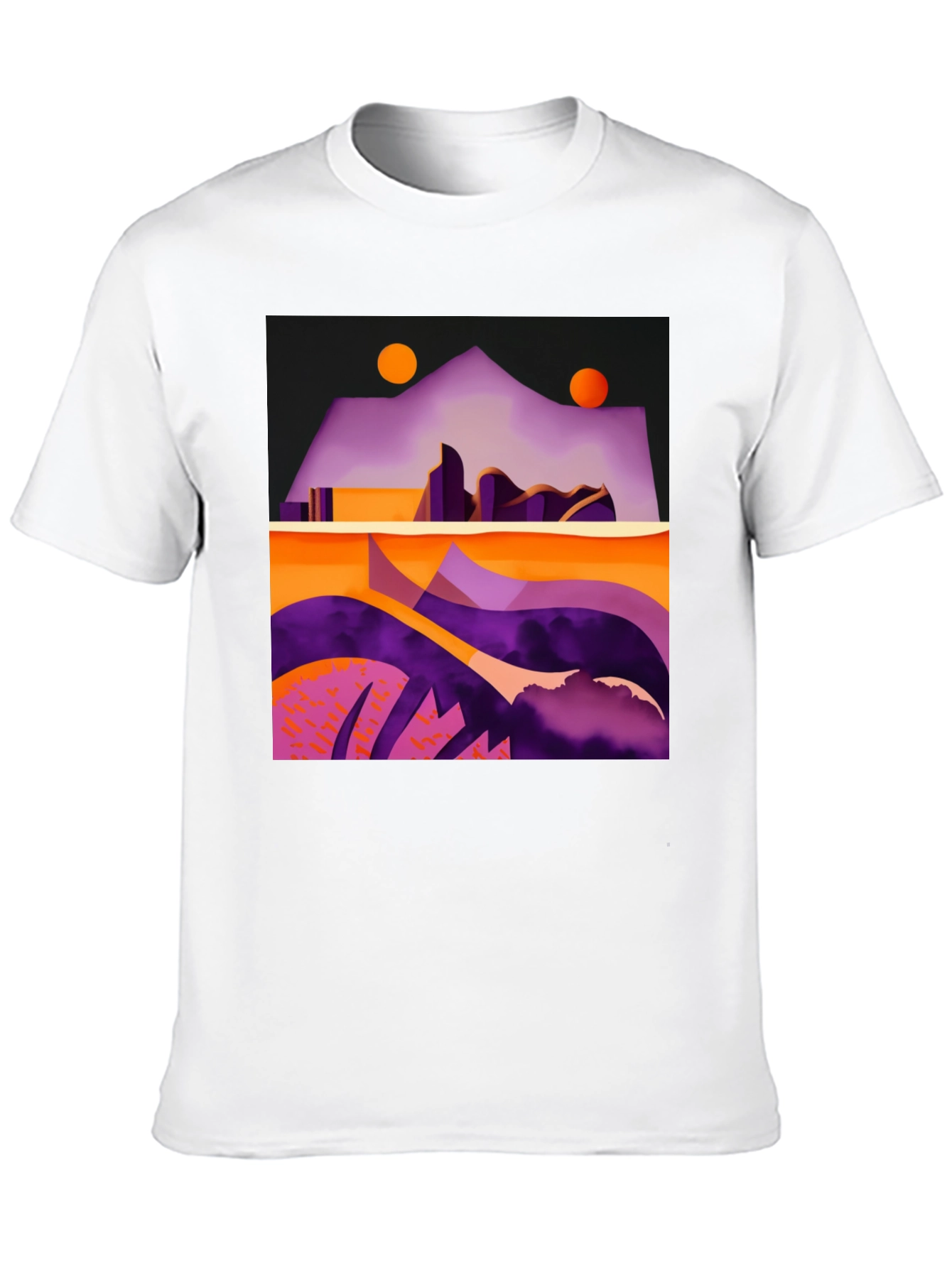 Abstract Geometric Landscape T-Shirt