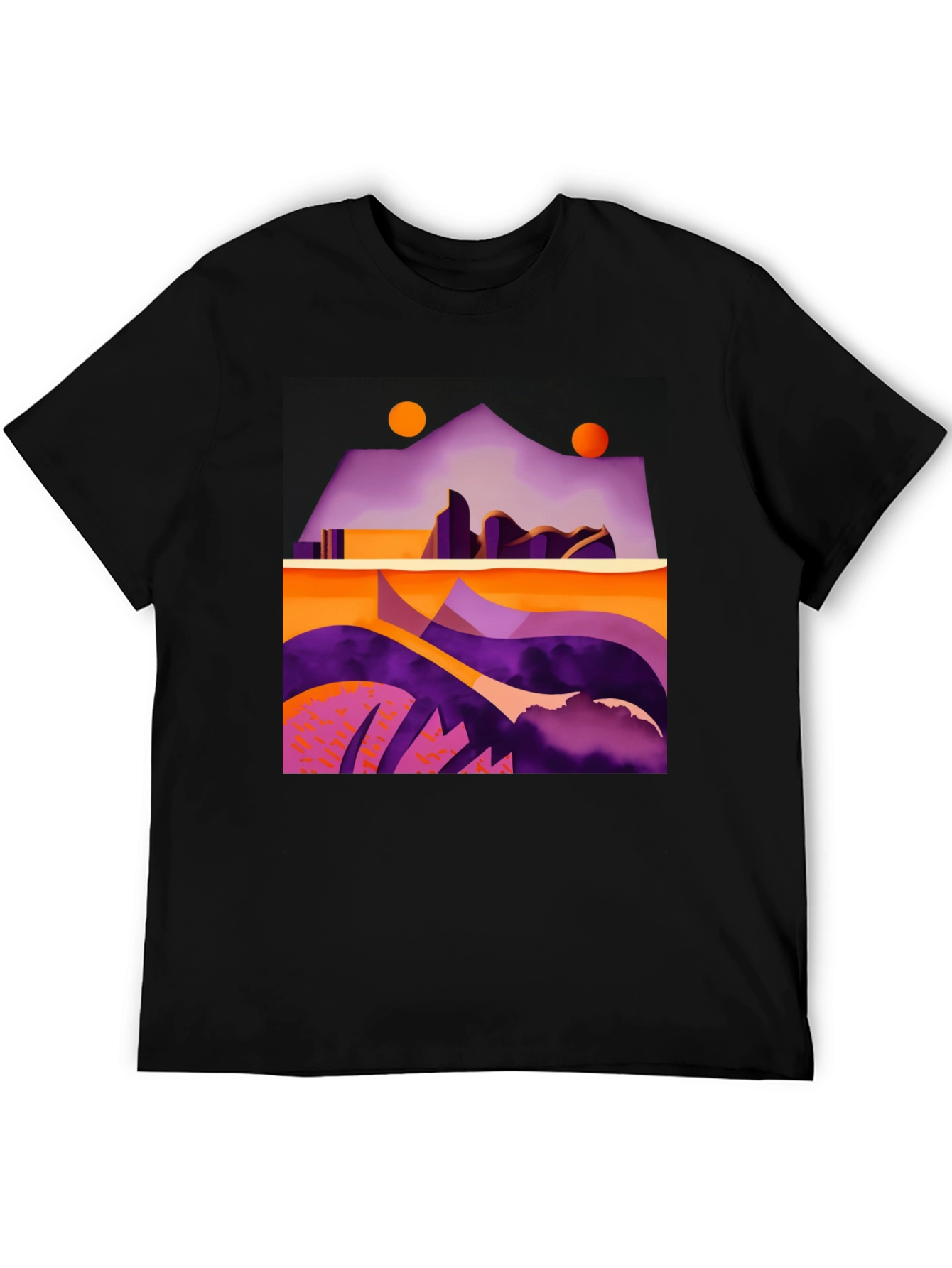 Abstract Geometric Landscape T-Shirt