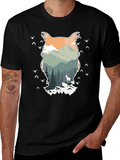 Nature Owl Graphic Tee - Mens Black T-Shirt