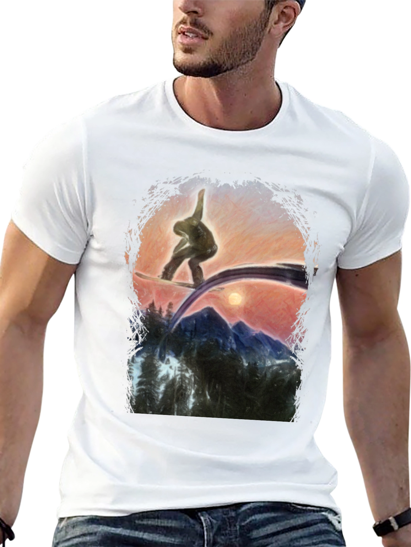 Snowboarder Graphic T-Shirt - Mountain Adventure