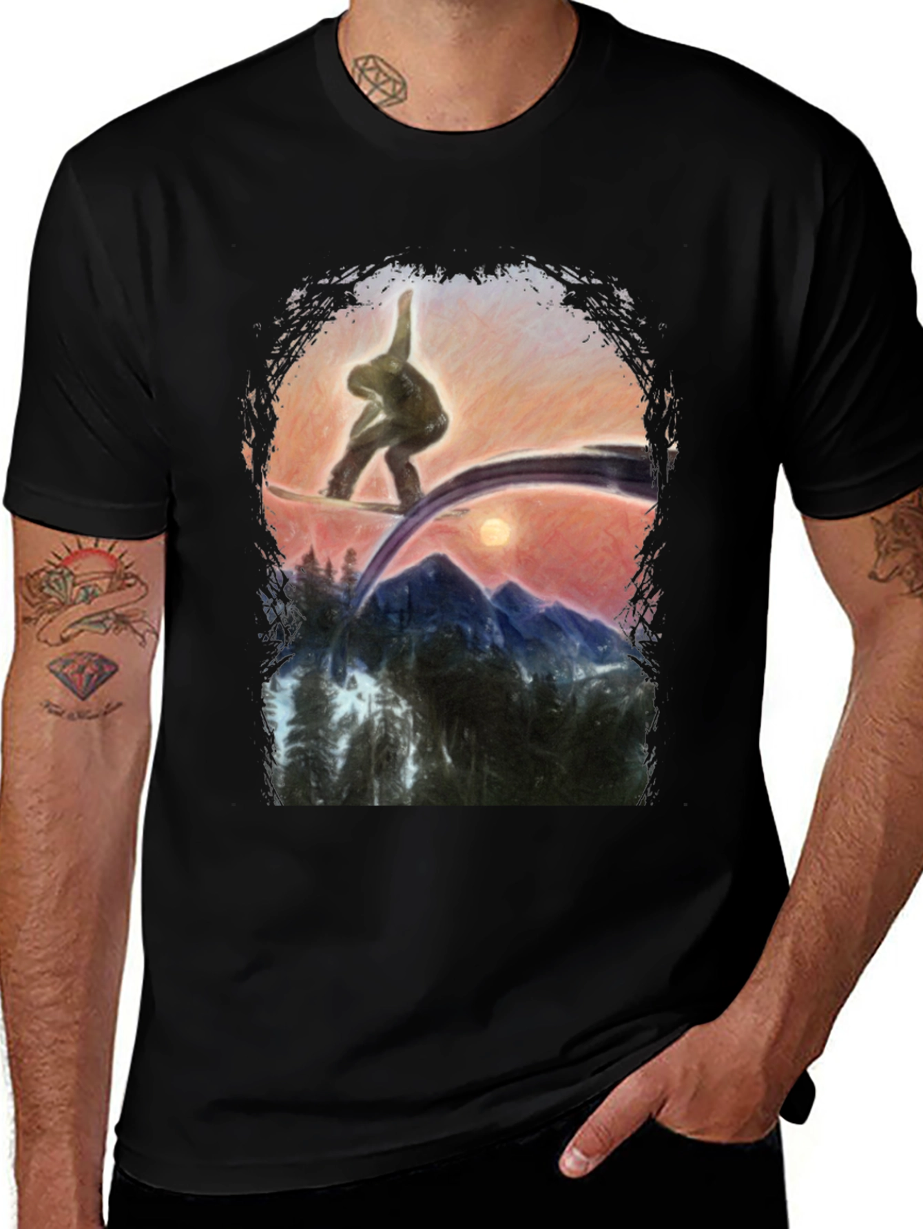 Snowboarder Graphic T-Shirt - Mountain Adventure
