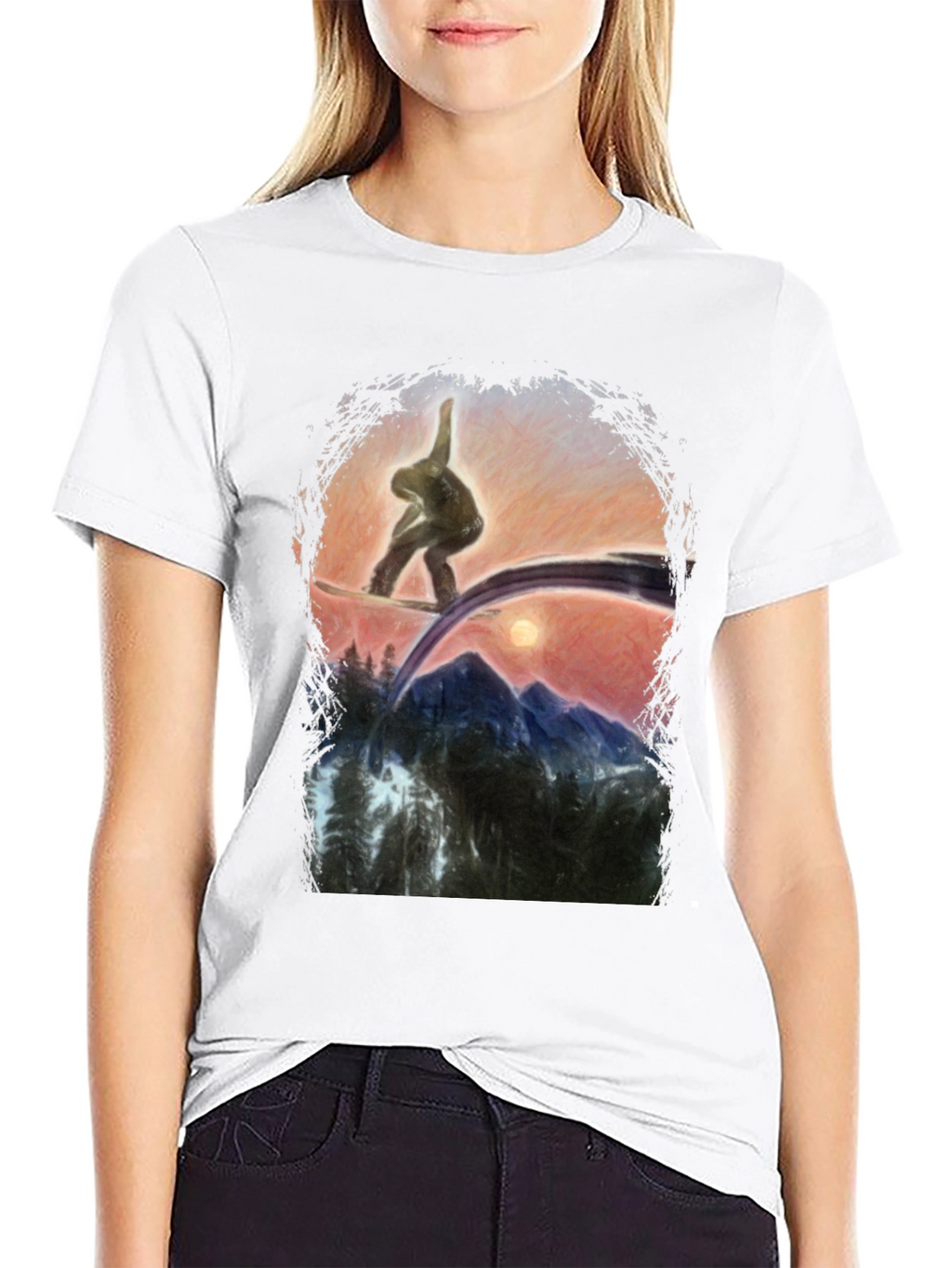 Snowboarder Graphic T-Shirt - Mountain Adventure