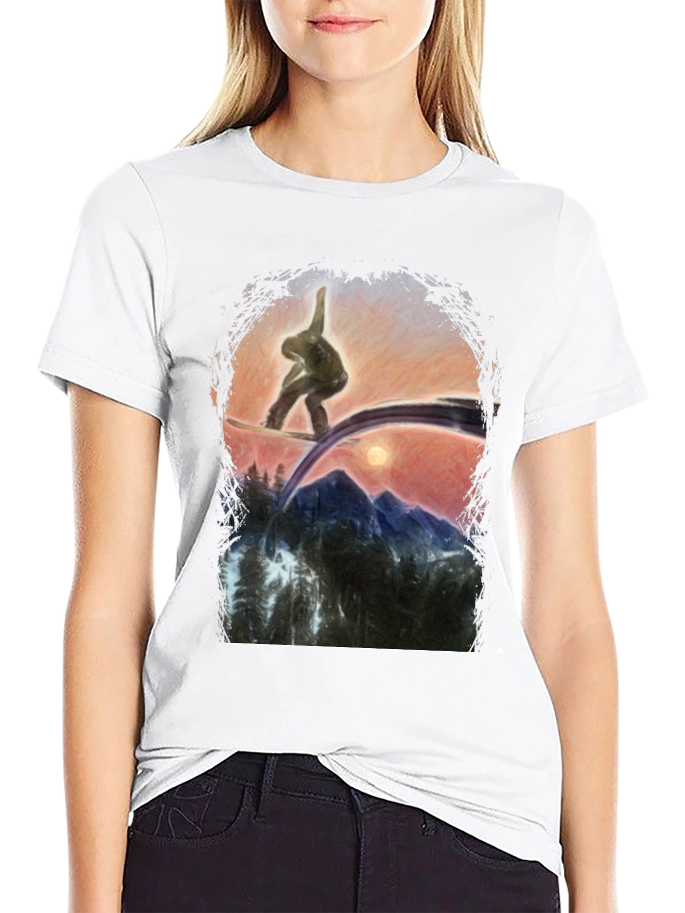 Snowboarder Graphic T-Shirt - Mountain Adventure