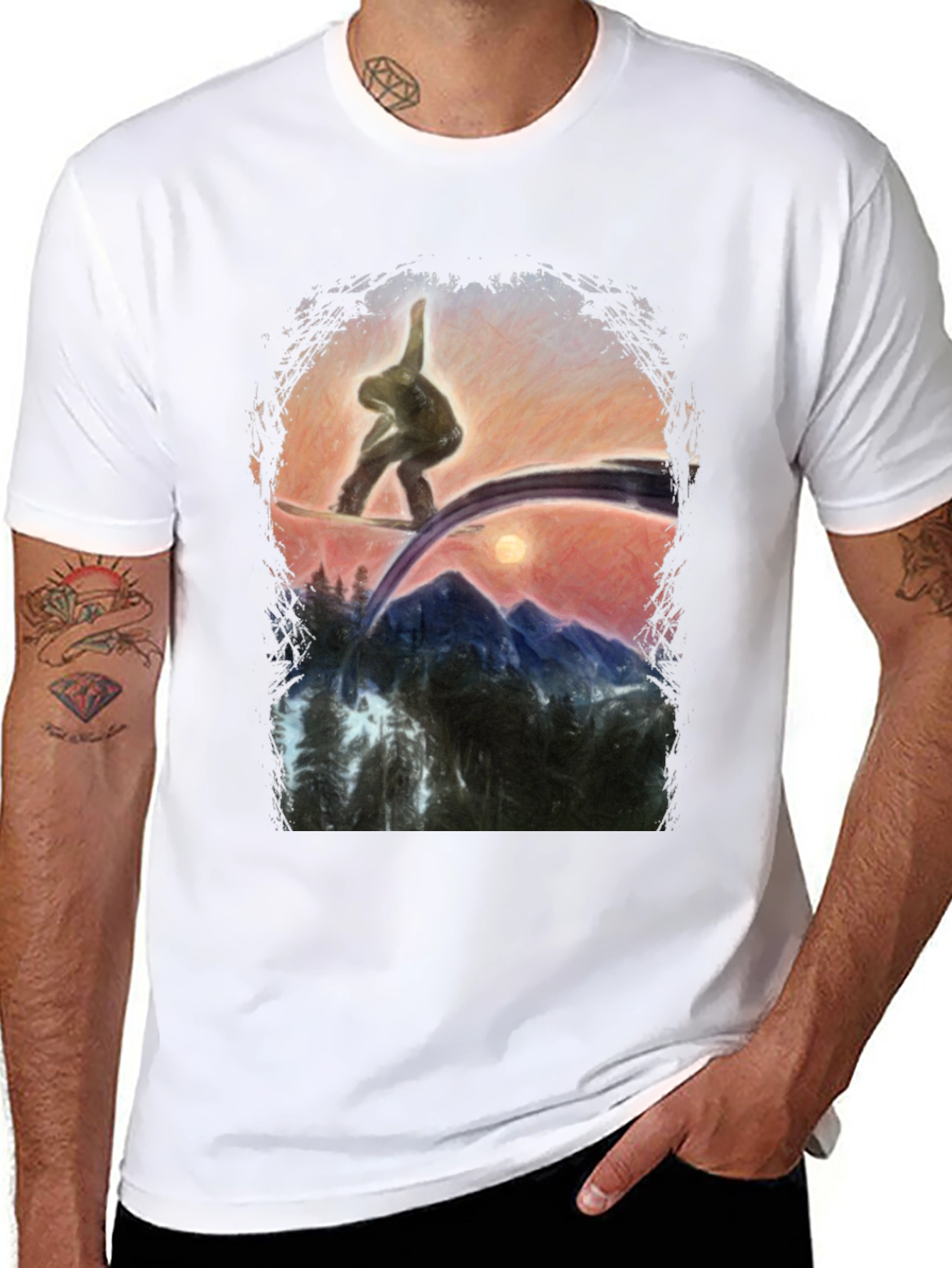 Snowboarder Graphic T-Shirt - Mountain Adventure
