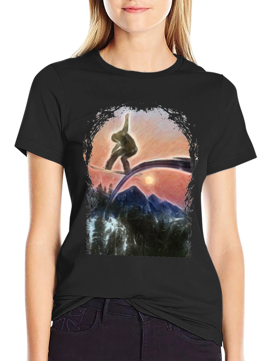 Snowboarder Graphic T-Shirt - Mountain Adventure