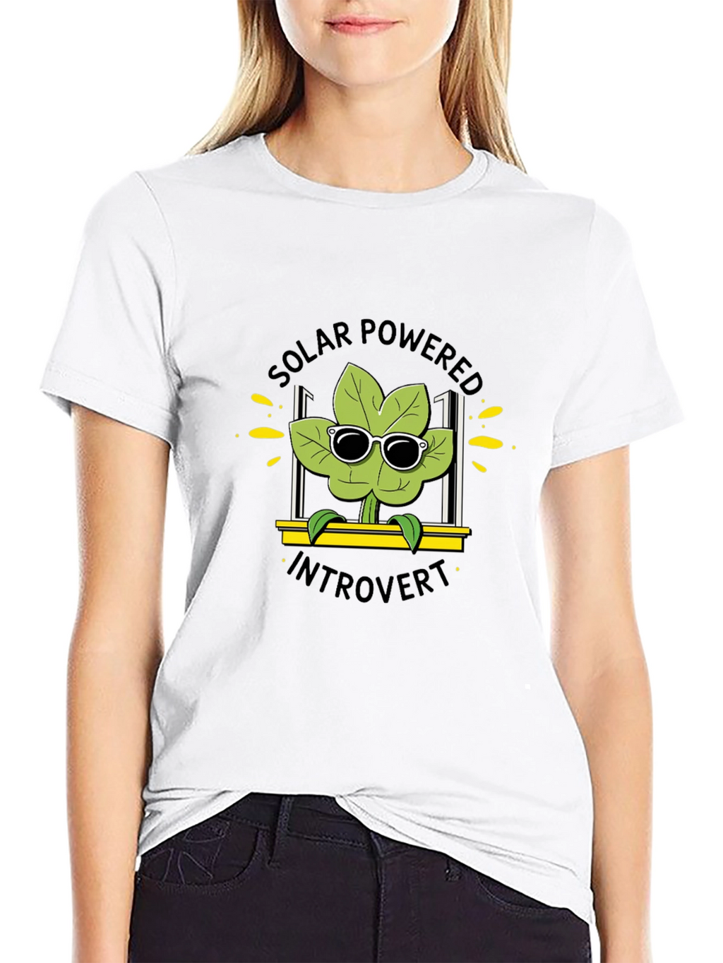 Solar Powered Introvert T-Shirt Black