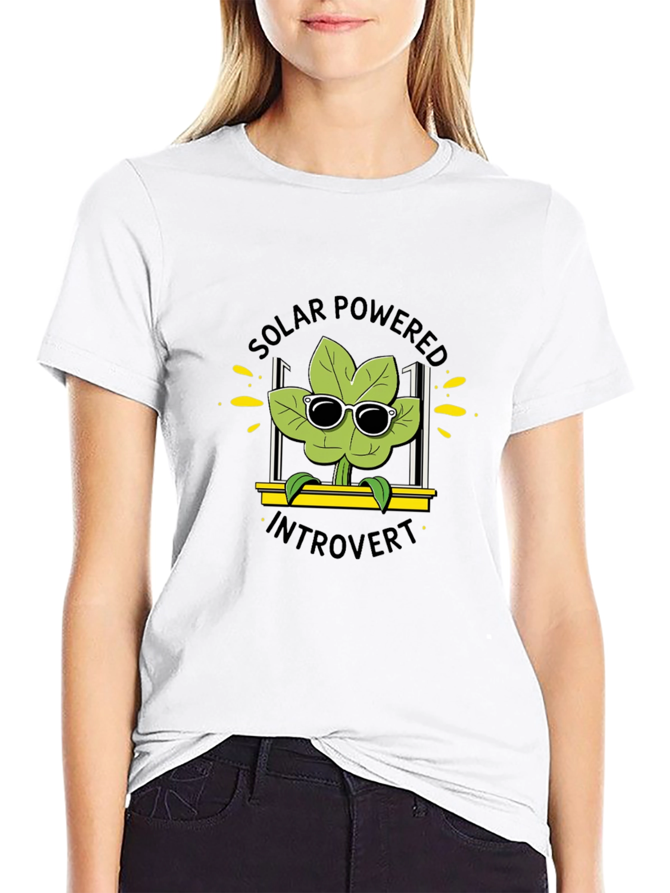 Solar Powered Introvert T-Shirt Black