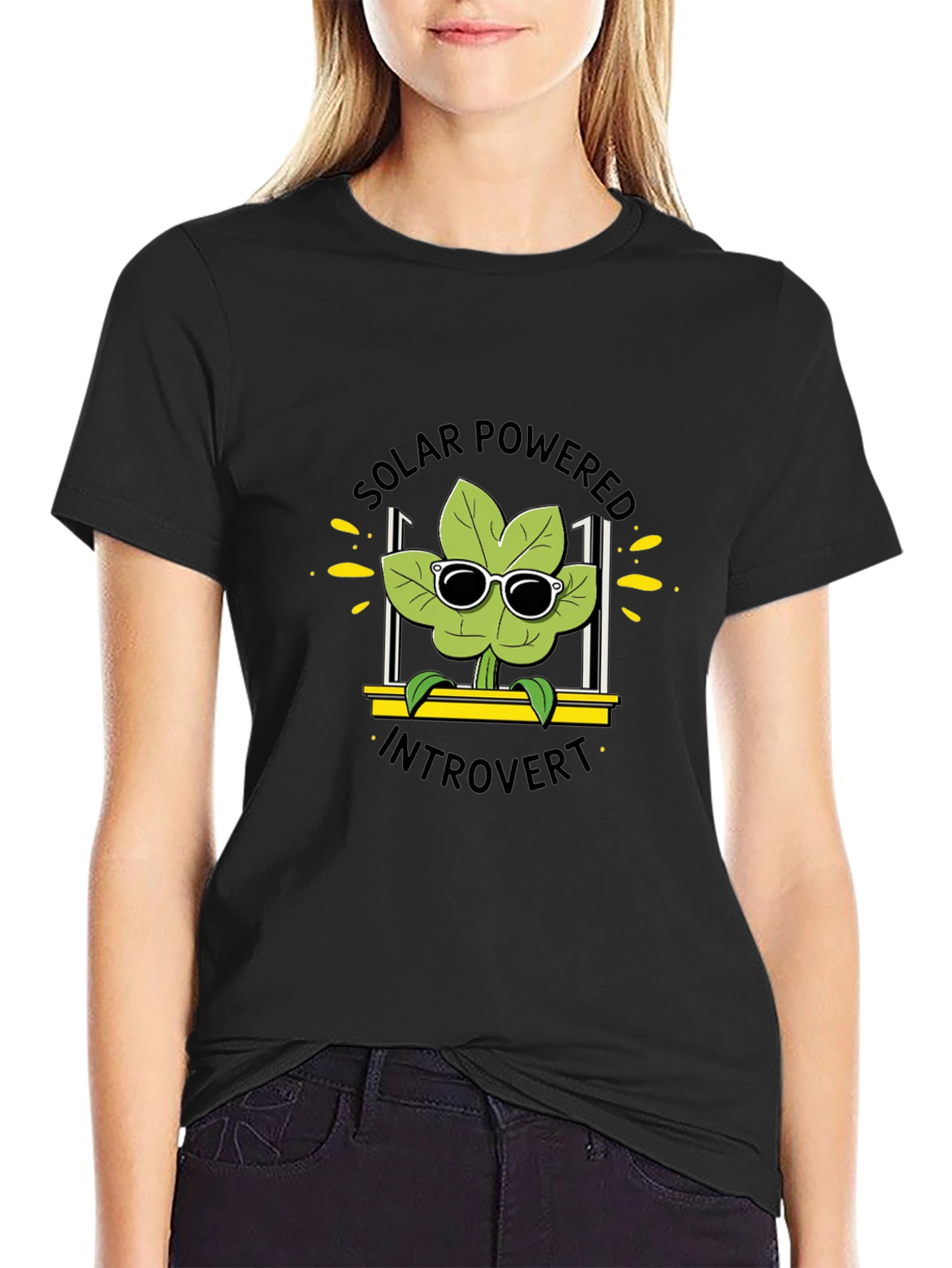 Solar Powered Introvert T-Shirt Black