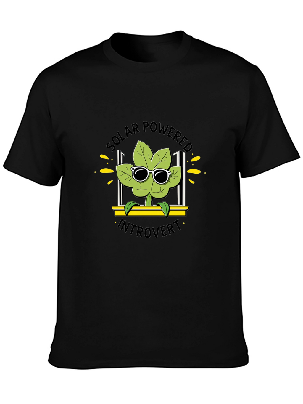 Solar Powered Introvert T-Shirt Black