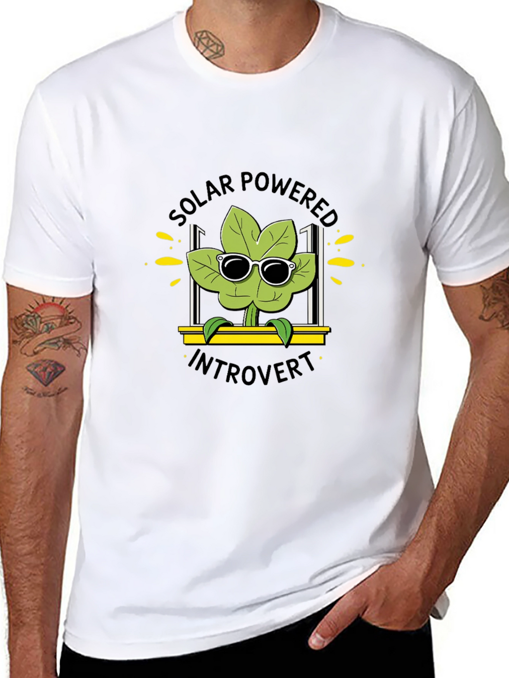 Solar Powered Introvert T-Shirt Black