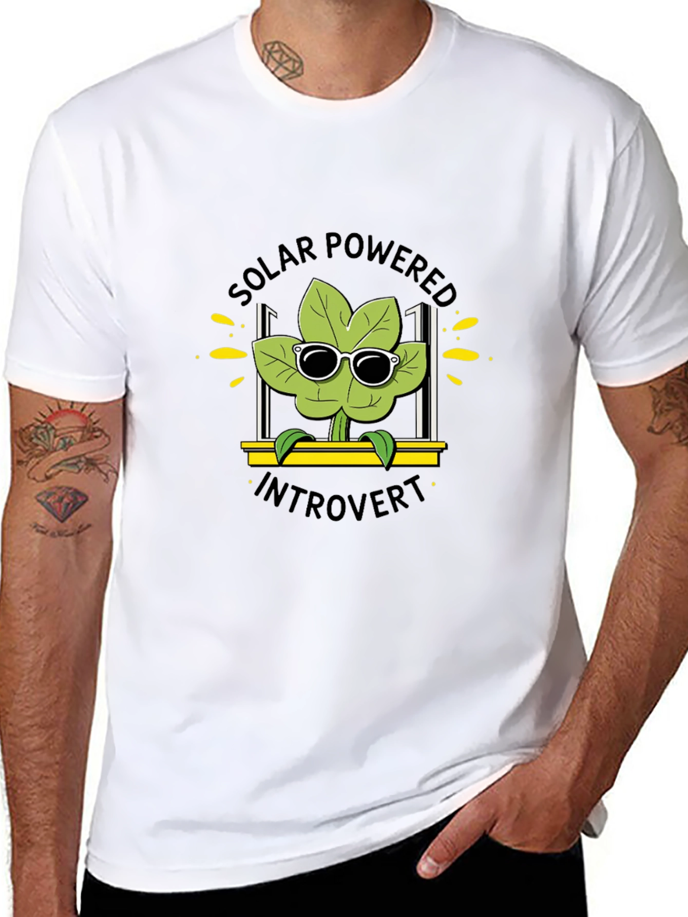 Solar Powered Introvert T-Shirt Black