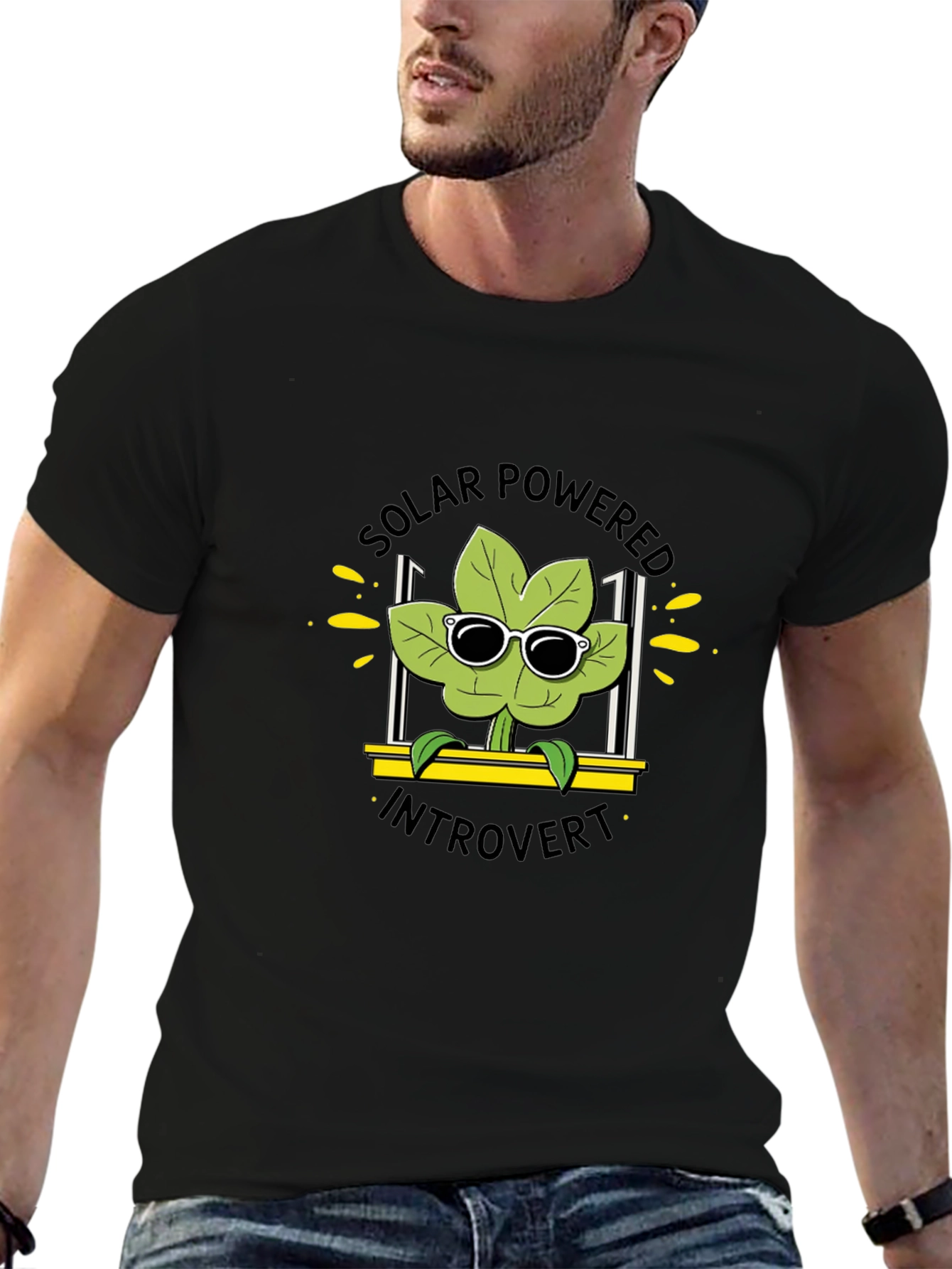 Solar Powered Introvert T-Shirt Black
