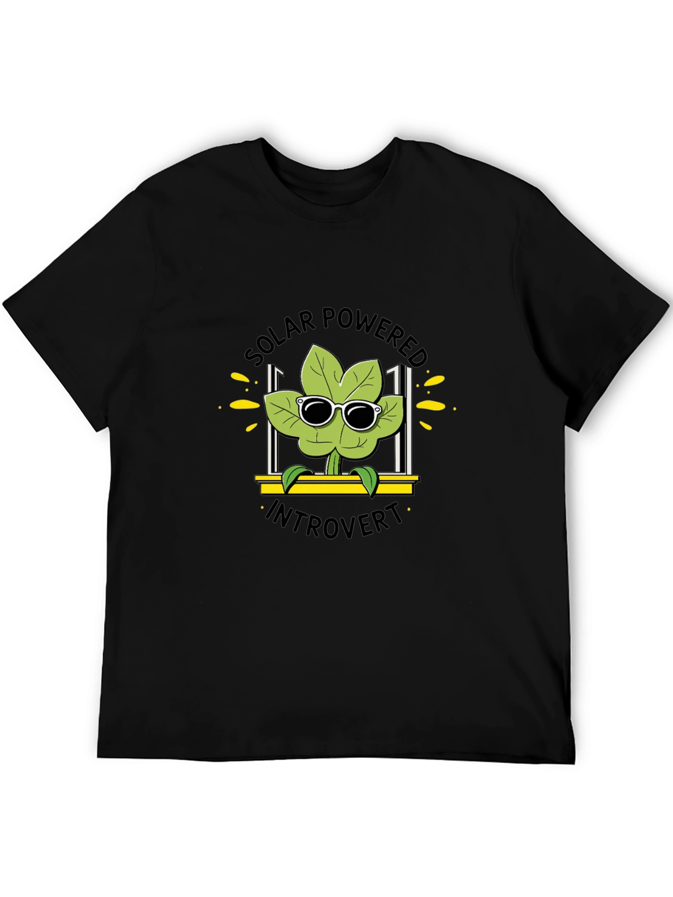 Solar Powered Introvert T-Shirt Black