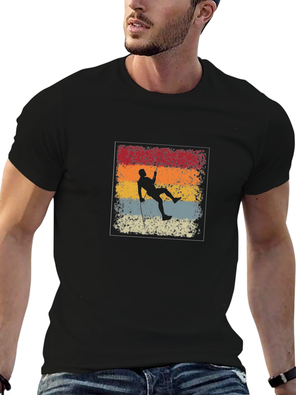 Retro Climber Silhouette Graphic Tee