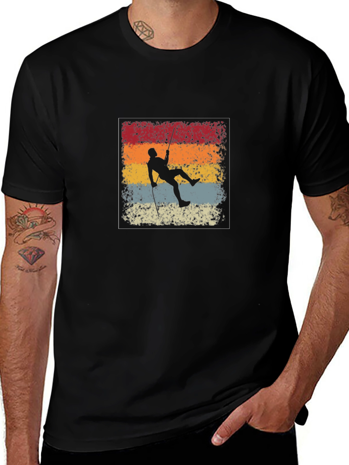 Retro Climber Silhouette Graphic Tee