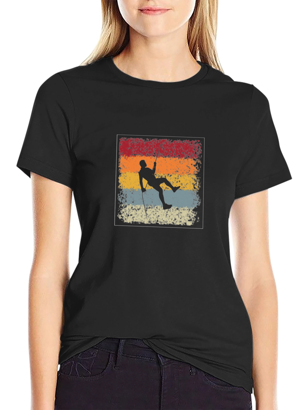 Retro Climber Silhouette Graphic Tee