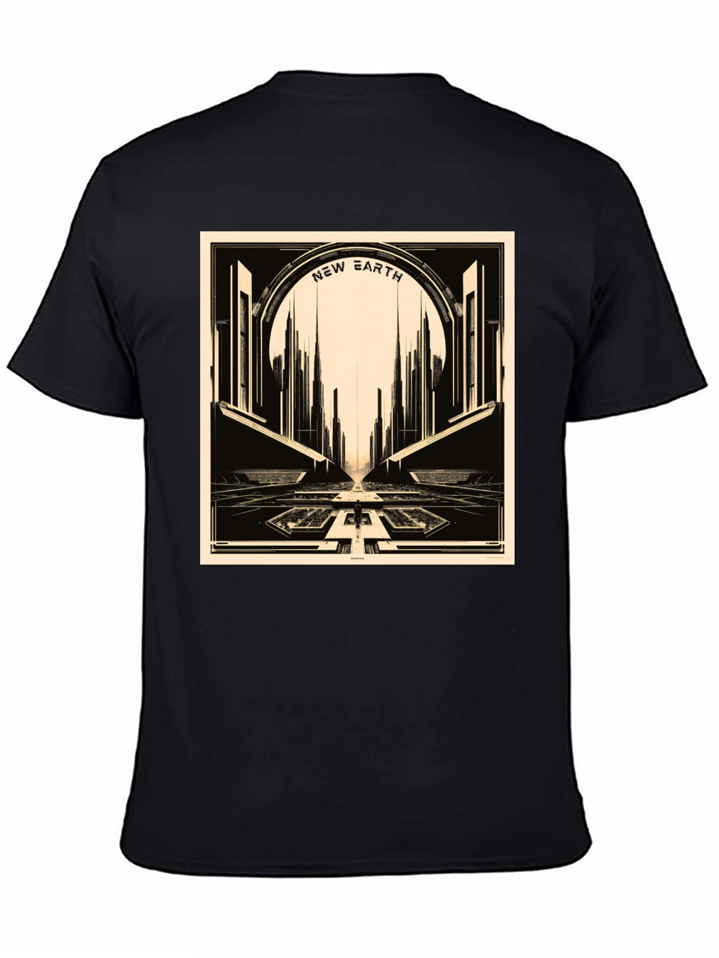New Earth Graphic Tee - Retro Sci-Fi Style