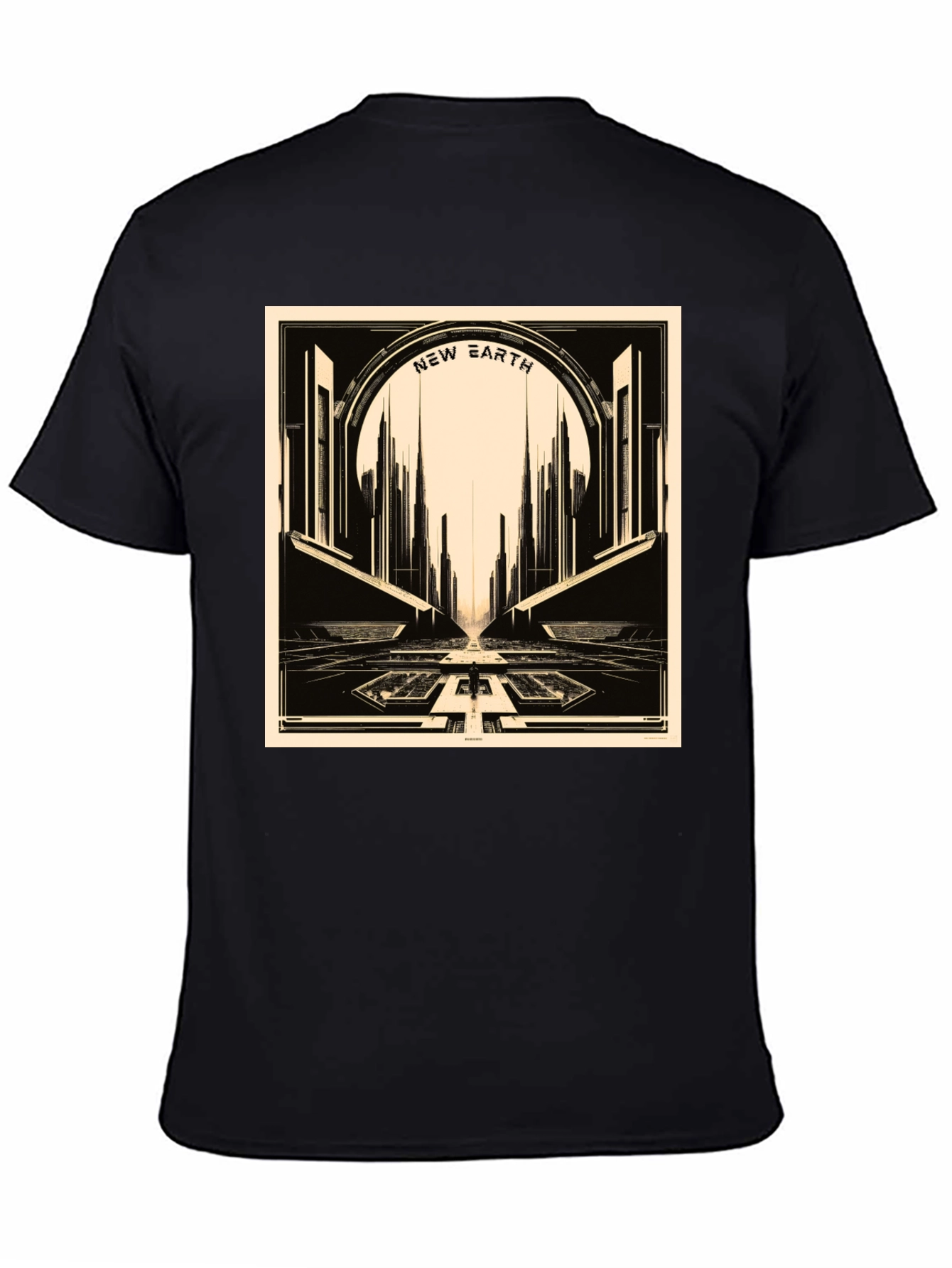 New Earth Graphic Tee - Retro Sci-Fi Style