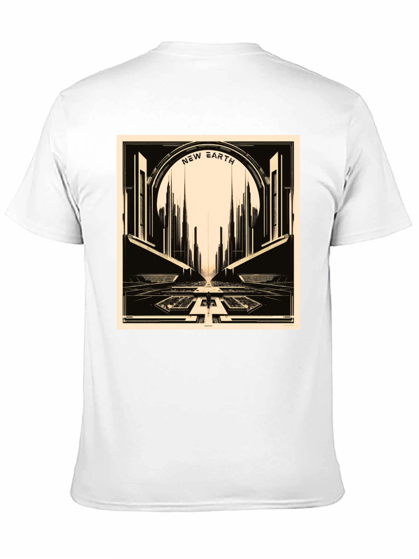 New Earth Graphic Tee - Retro Sci-Fi Style