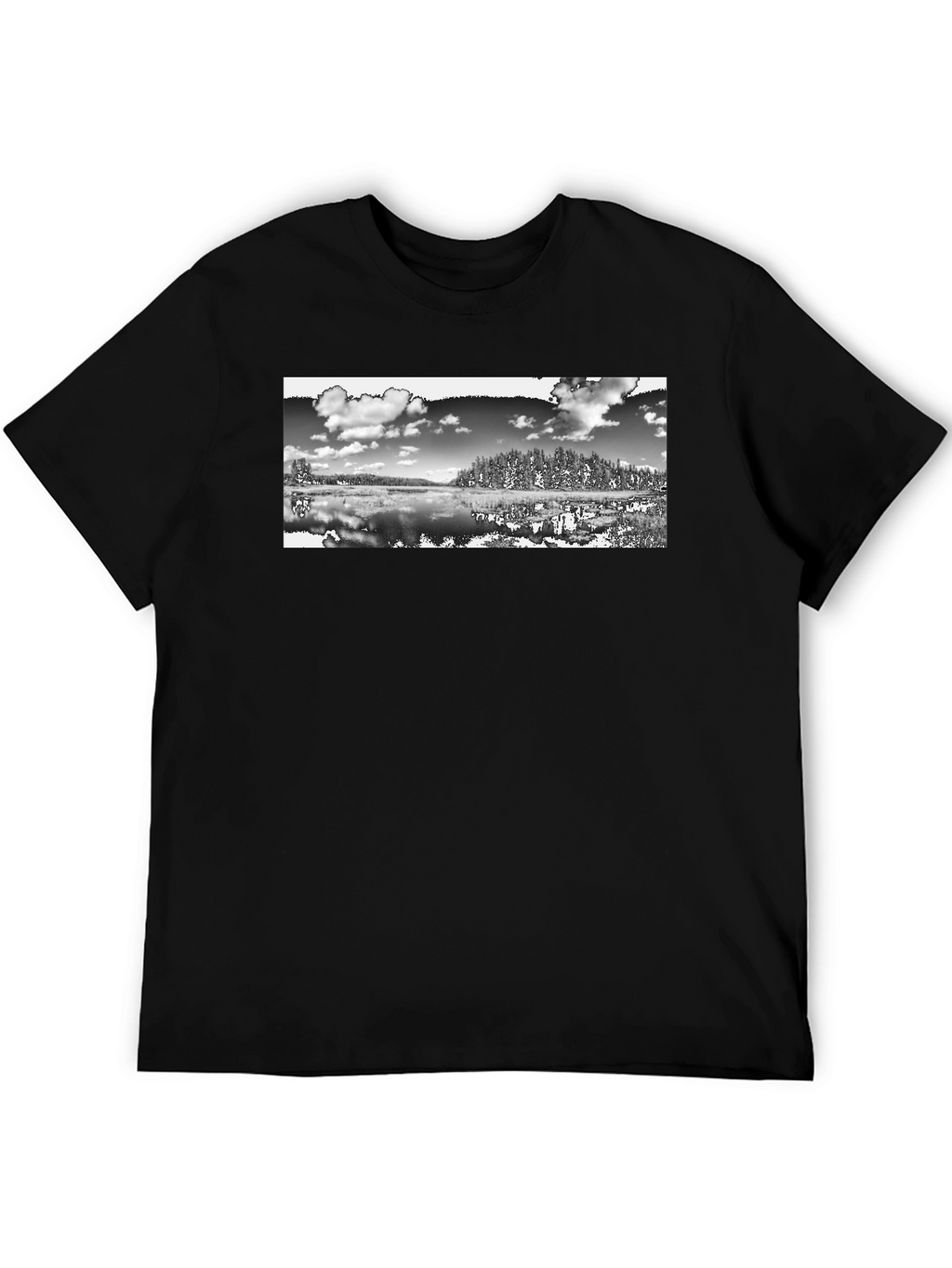 Monochrome Landscape Graphic T-Shirt