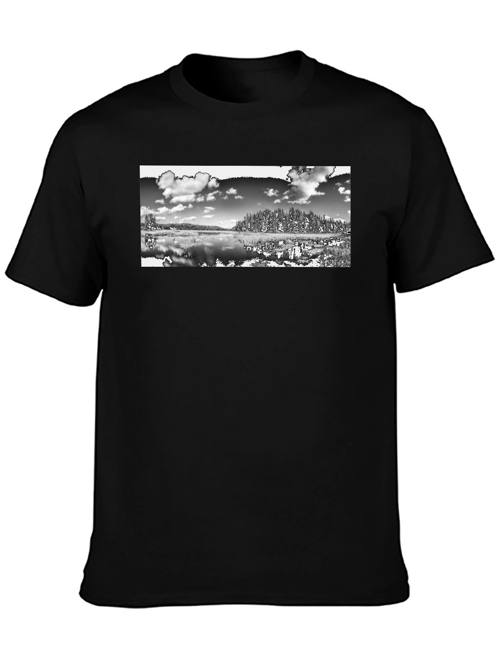Monochrome Landscape Graphic T-Shirt