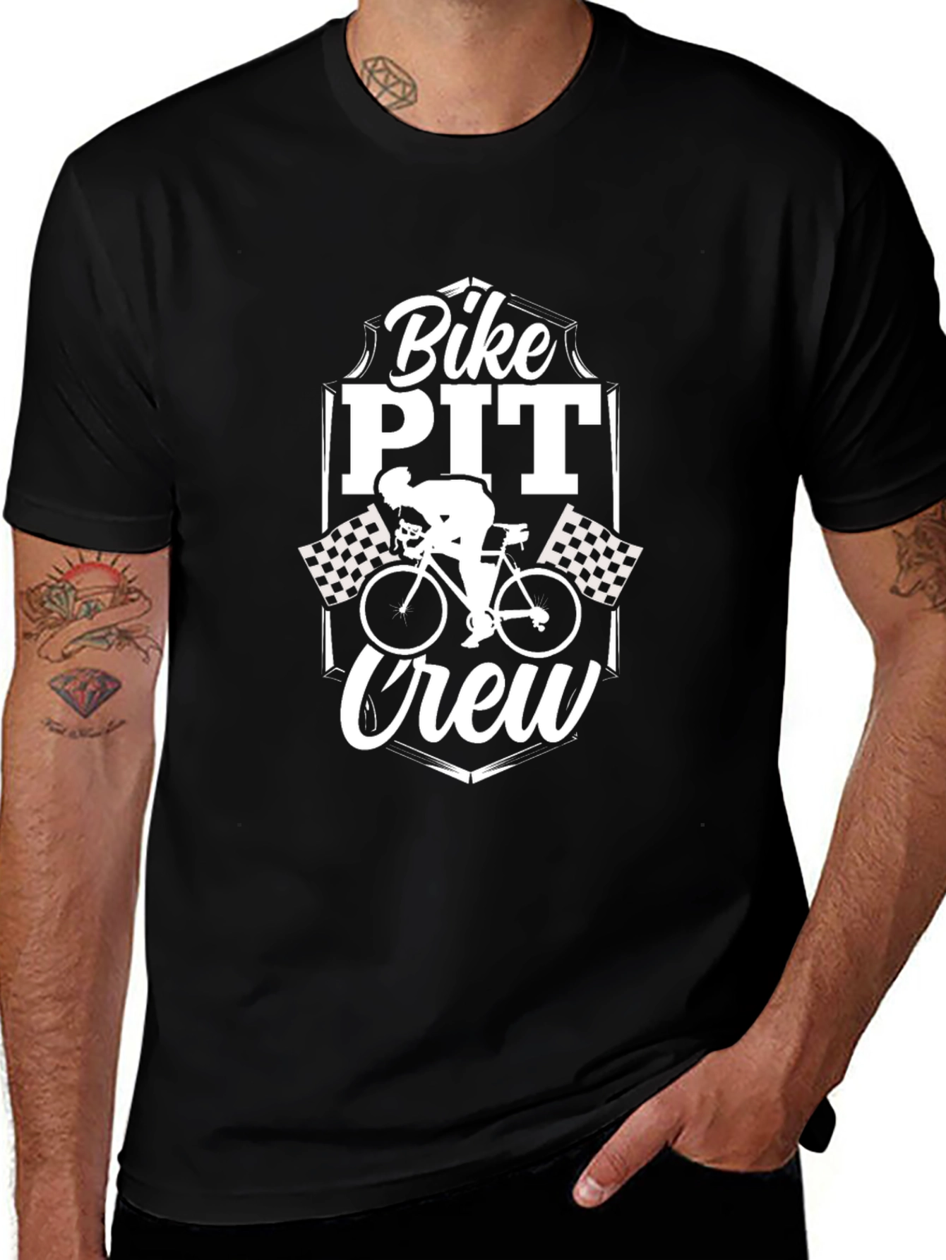 Bike Pit Crew T-Shirt - Cycling Enthusiast Apparel