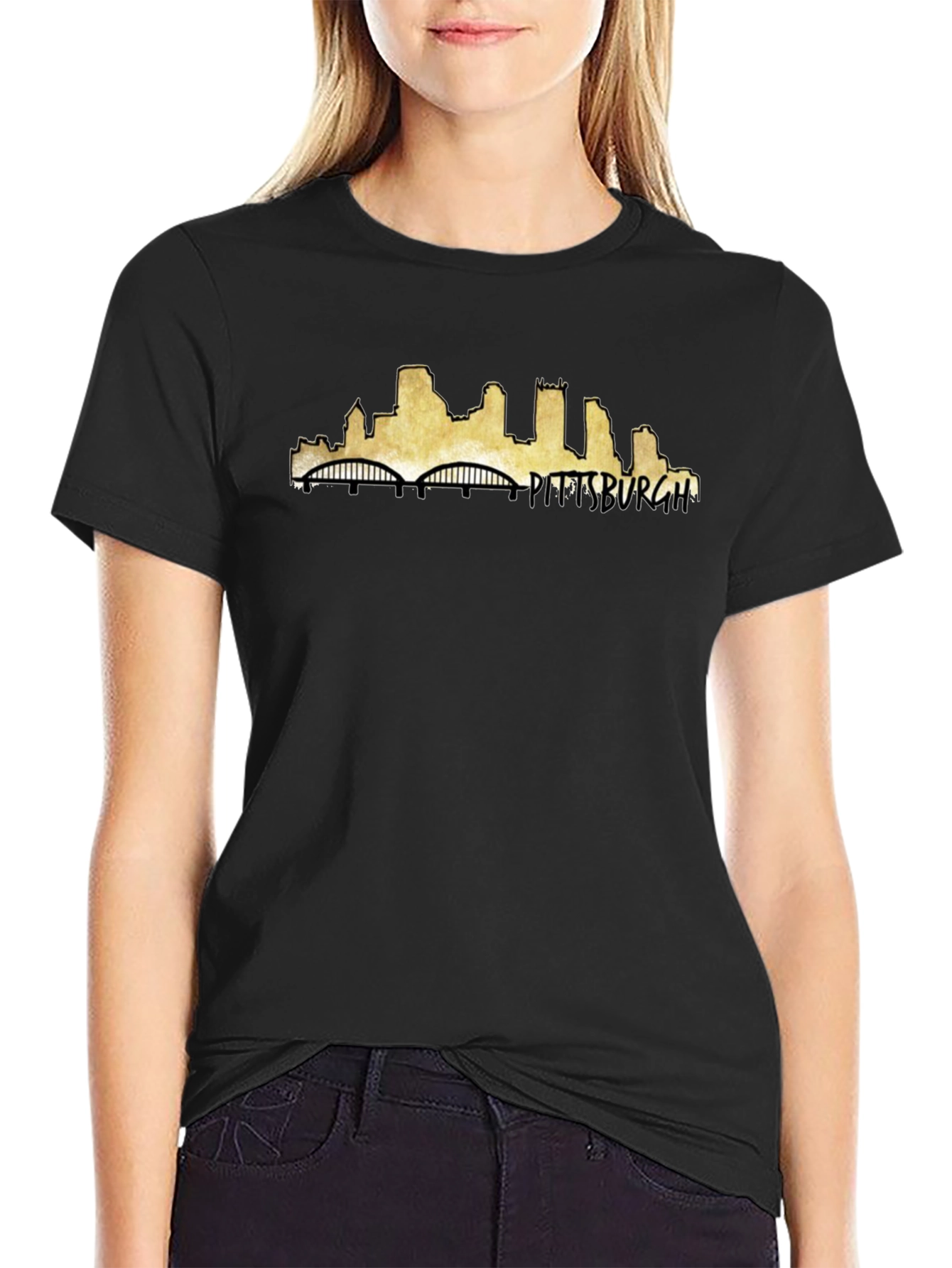 Pittsburgh Skyline Black T-Shirt