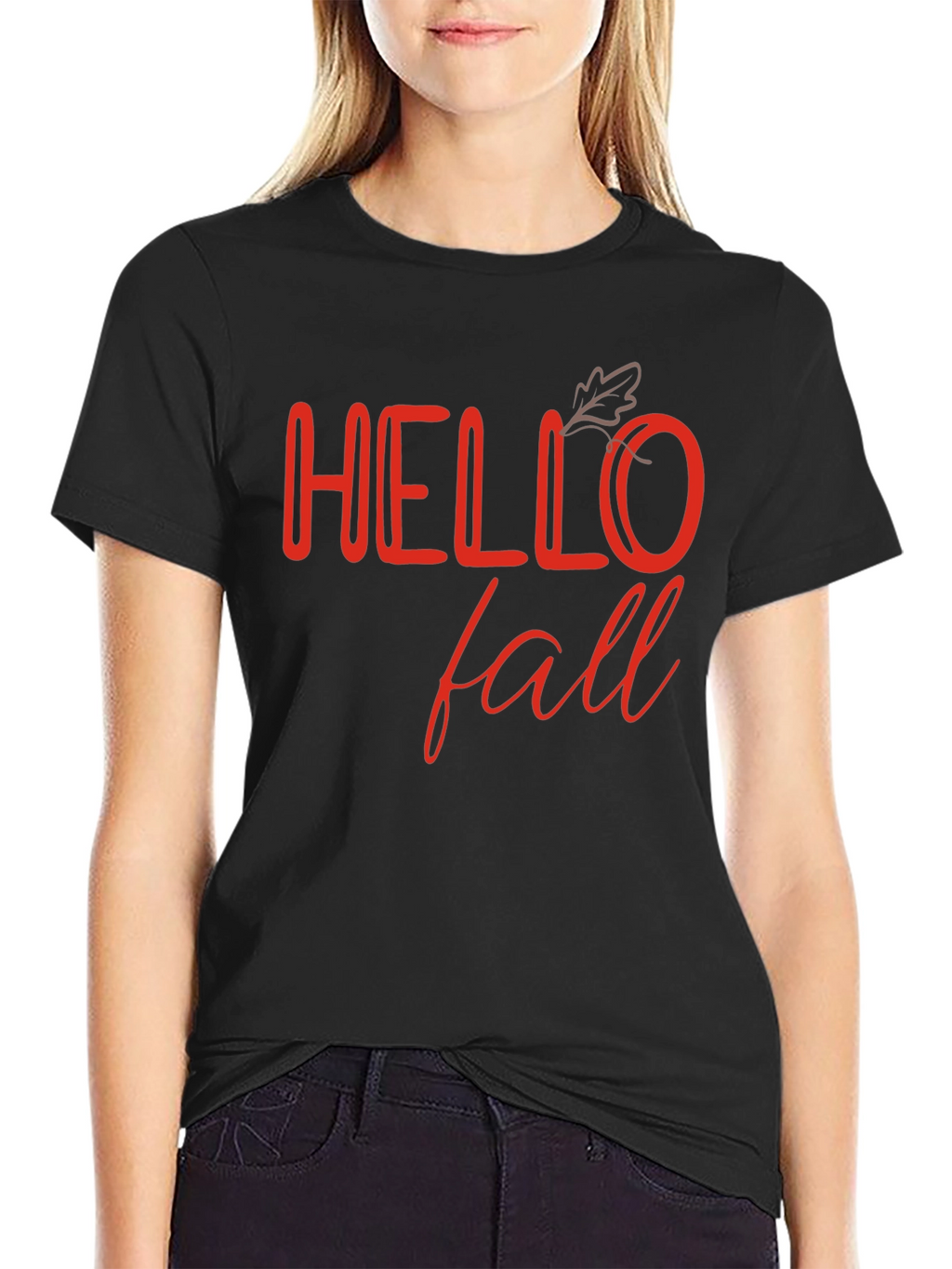 Hello Fall Black Graphic Tee