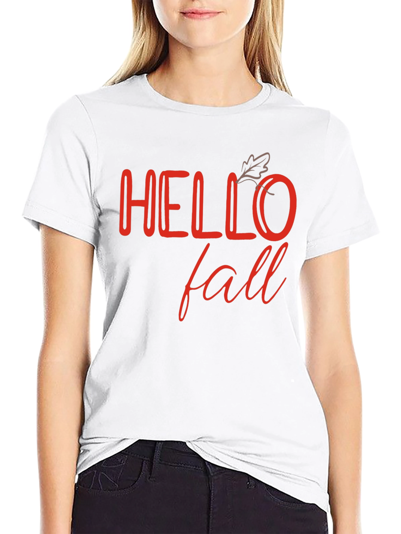 Hello Fall Black Graphic Tee