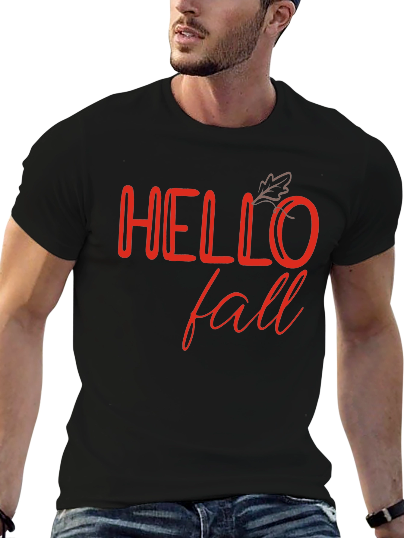 Hello Fall Black Graphic Tee