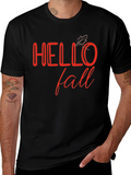 Hello Fall Black Graphic Tee