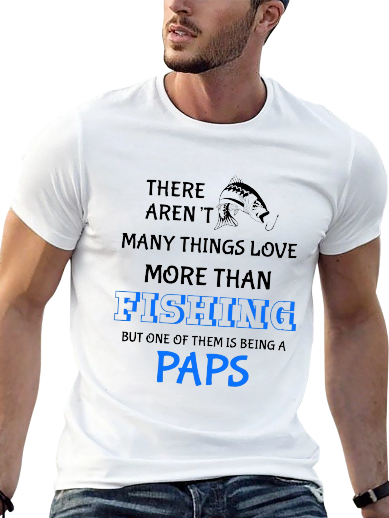 Fishing Paps T-Shirt: Love for Fishing and Grandfatherhood